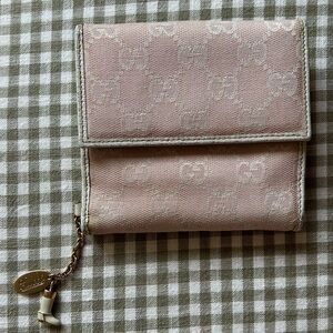 Pink Gucci Canvas Wallet